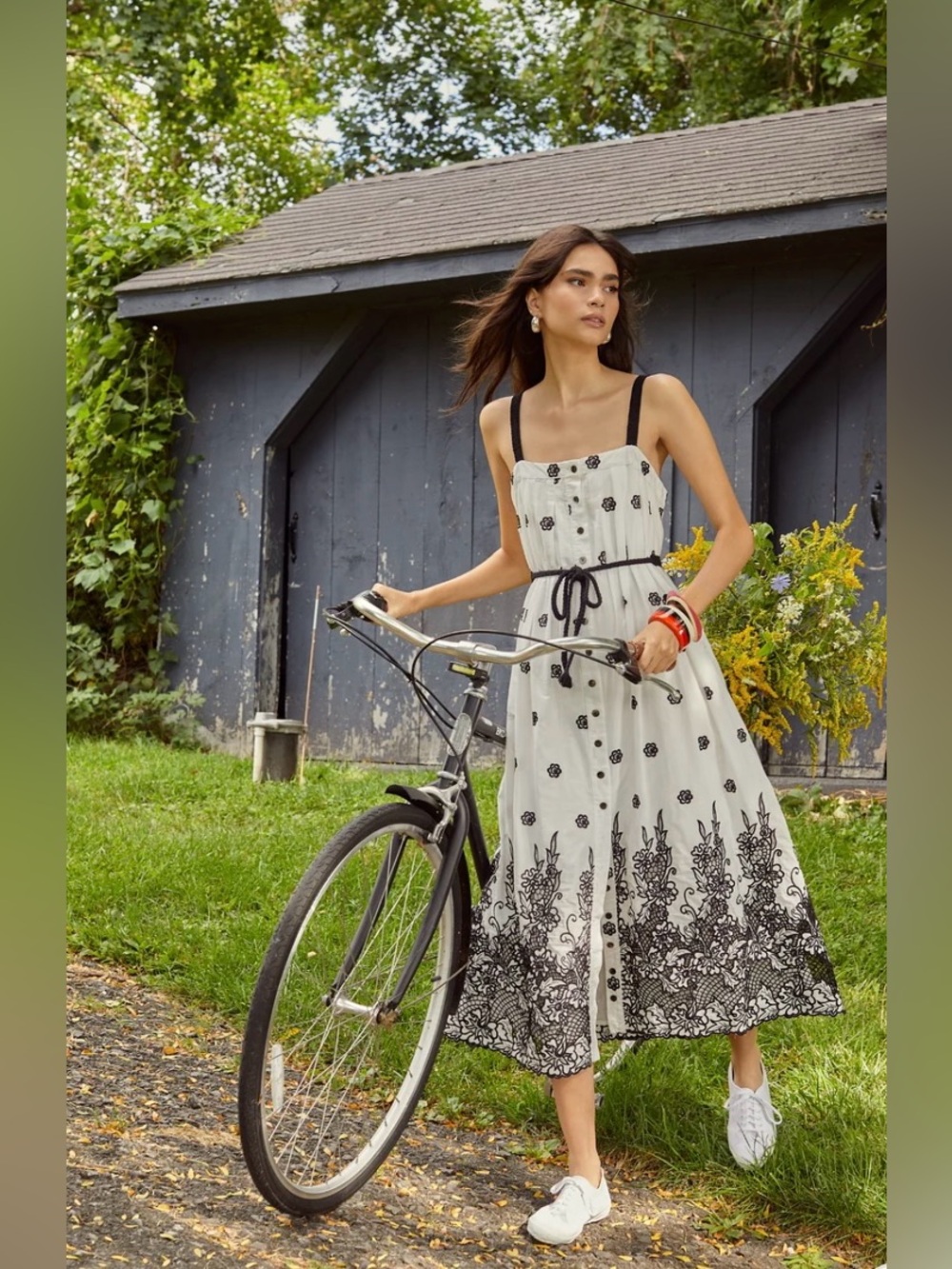 Allison New York Dover Dress in White/Black